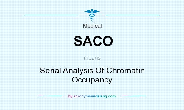 What does SACO mean? It stands for Serial Analysis Of Chromatin Occupancy