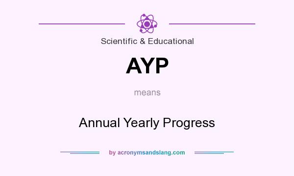 What does AYP mean? It stands for Annual Yearly Progress