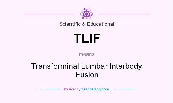 What does TLIF mean? It stands for Transforminal Lumbar Interbody Fusion