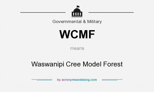 What does WCMF mean? It stands for Waswanipi Cree Model Forest