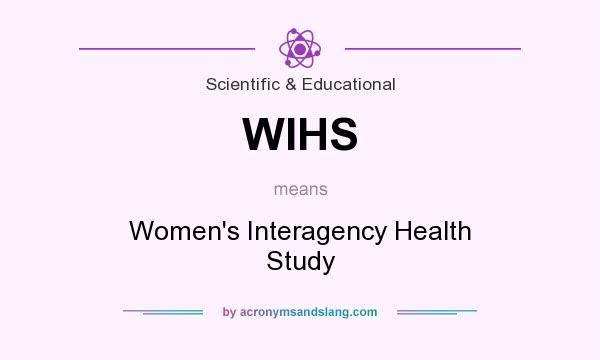 What does WIHS mean? It stands for Women`s Interagency Health Study