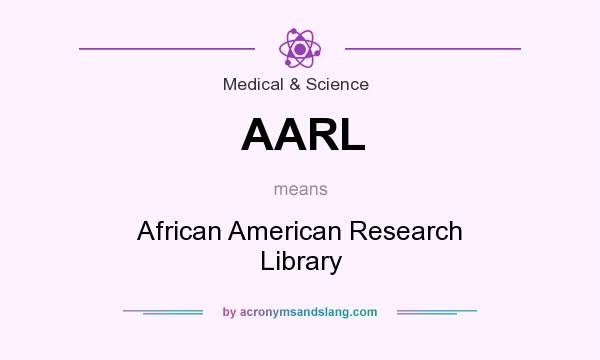 What does AARL mean? It stands for African American Research Library