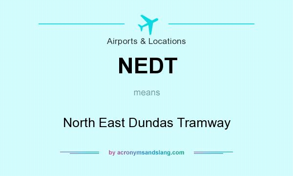 What does NEDT mean? It stands for North East Dundas Tramway