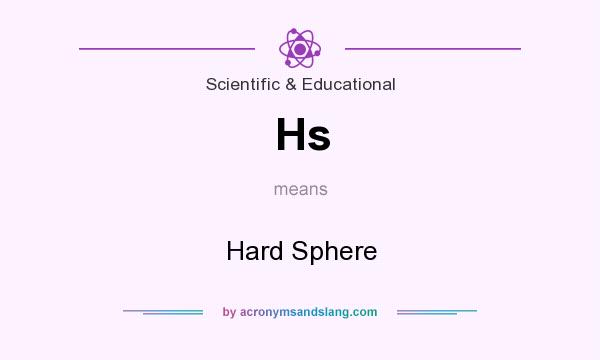 What does Hs mean? It stands for Hard Sphere
