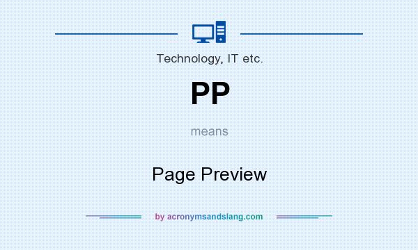 What does PP mean? It stands for Page Preview