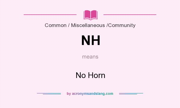 What does NH mean? It stands for No Horn