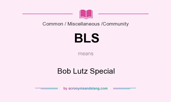 What does BLS mean? It stands for Bob Lutz Special