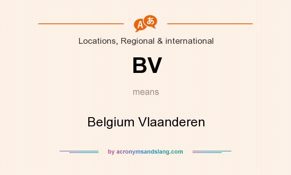 What does BV mean? It stands for Belgium Vlaanderen