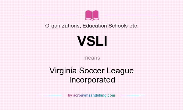 What does VSLI mean? It stands for Virginia Soccer League Incorporated