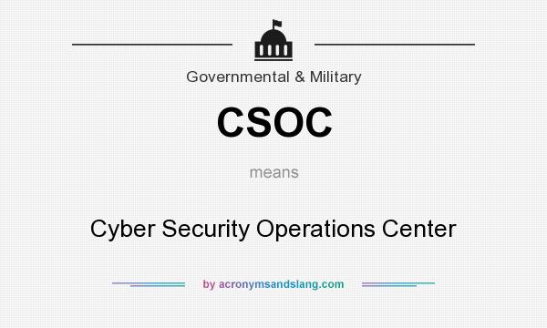 What does CSOC mean? It stands for Cyber Security Operations Center