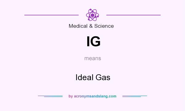 What does IG mean? It stands for Ideal Gas