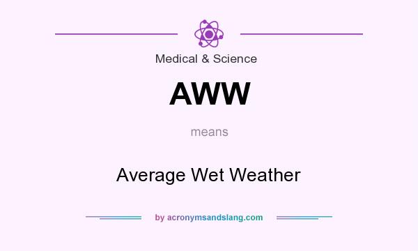What does AWW mean? It stands for Average Wet Weather