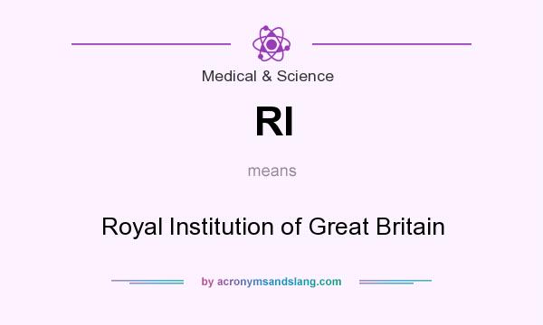 What does RI mean? It stands for Royal Institution of Great Britain
