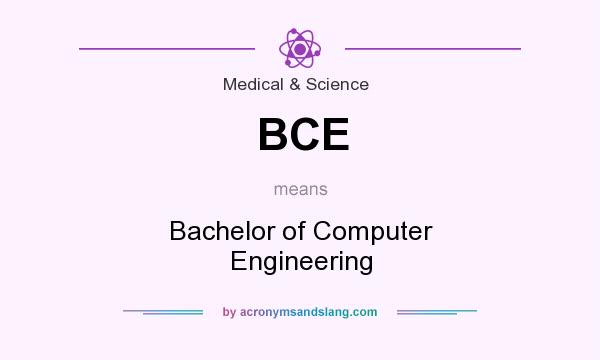 What does BCE mean? It stands for Bachelor of Computer Engineering