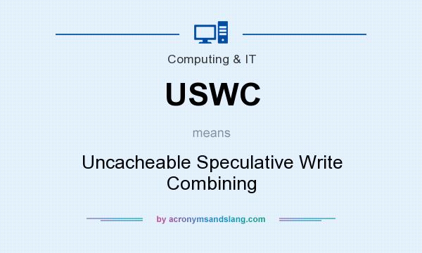 What does USWC mean? It stands for Uncacheable Speculative Write Combining