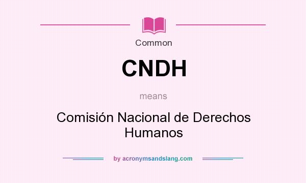 What does CNDH mean? It stands for Comisión Nacional de Derechos Humanos