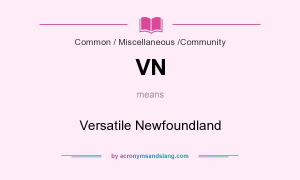 What does VN mean? It stands for Versatile Newfoundland
