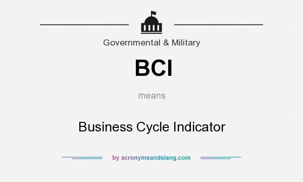 What does BCI mean? It stands for Business Cycle Indicator