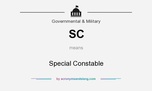 What does SC mean? It stands for Special Constable