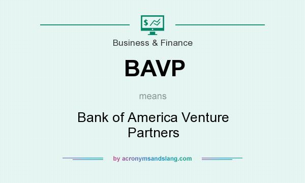 What does BAVP mean? It stands for Bank of America Venture Partners