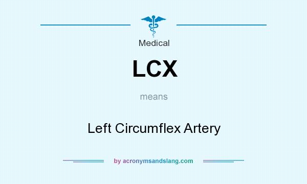 What does LCX mean? It stands for Left Circumflex Artery