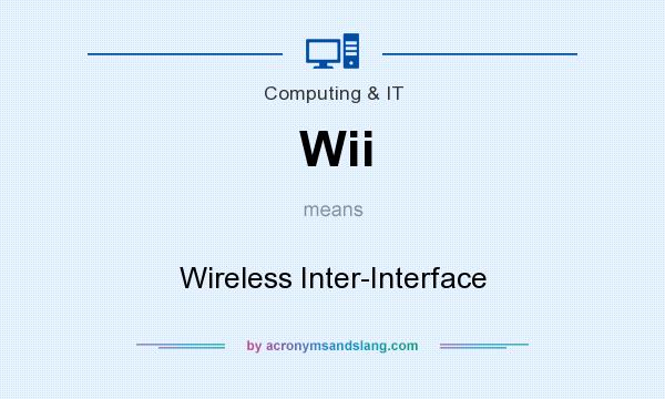 What does Wii mean? It stands for Wireless Inter-Interface