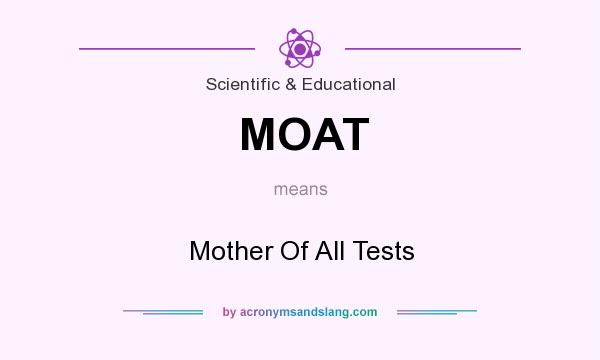 What does MOAT mean? It stands for Mother Of All Tests