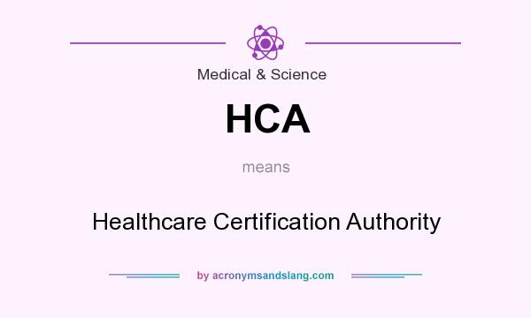 What does HCA mean? It stands for Healthcare Certification Authority