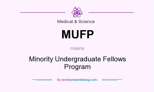 What does MUFP mean? It stands for Minority Undergraduate Fellows Program