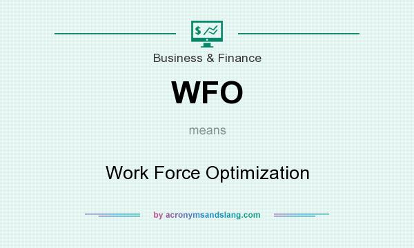 What does WFO mean? It stands for Work Force Optimization