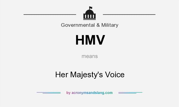 What does HMV mean? It stands for Her Majesty`s Voice
