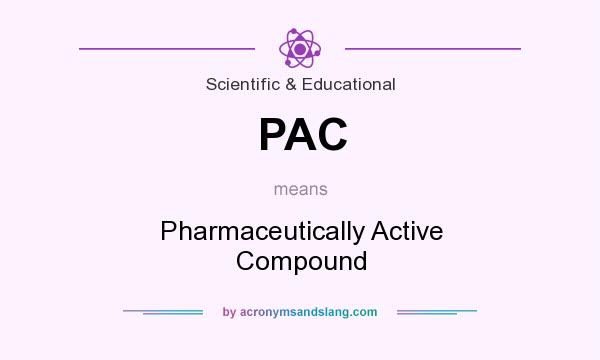 What does PAC mean? It stands for Pharmaceutically Active Compound
