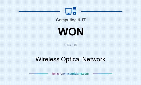 What does WON mean? It stands for Wireless Optical Network