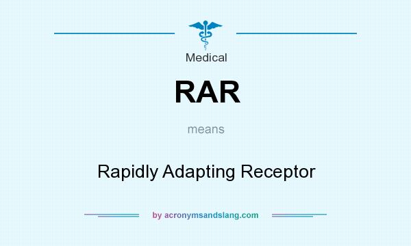 What does RAR mean? It stands for Rapidly Adapting Receptor