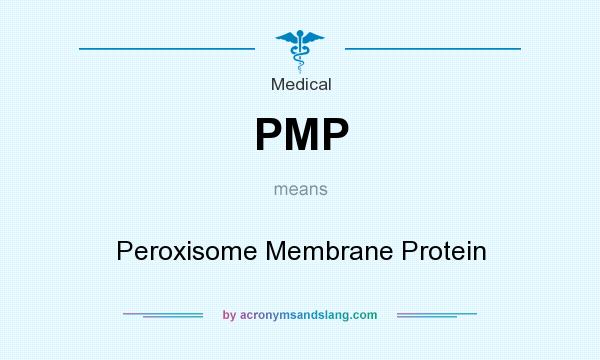 What does PMP mean? It stands for Peroxisome Membrane Protein