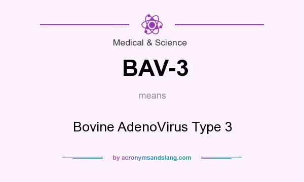 What does BAV-3 mean? It stands for Bovine AdenoVirus Type 3
