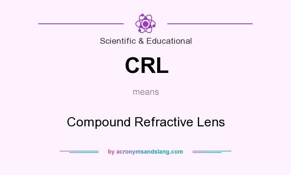 What does CRL mean? It stands for Compound Refractive Lens
