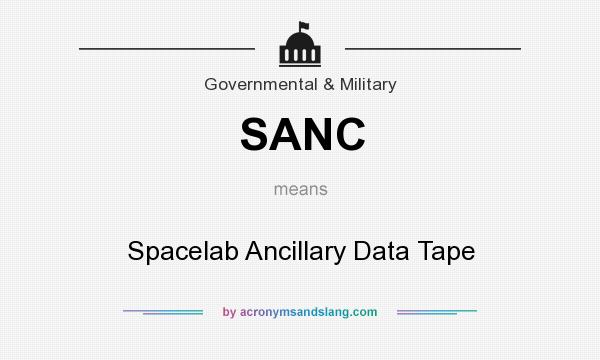 What does SANC mean? It stands for Spacelab Ancillary Data Tape
