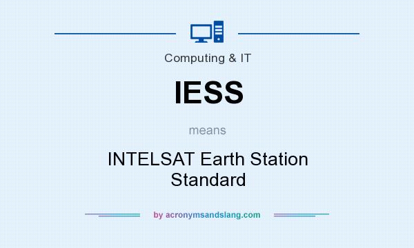 What does IESS mean? It stands for INTELSAT Earth Station Standard
