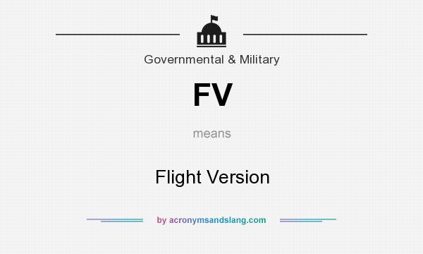 What does FV mean? It stands for Flight Version
