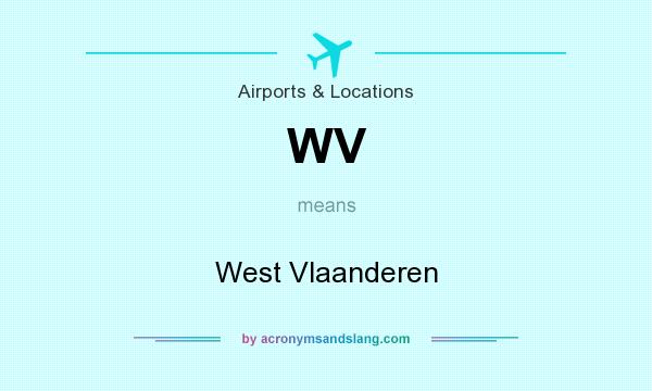 What does WV mean? It stands for West Vlaanderen