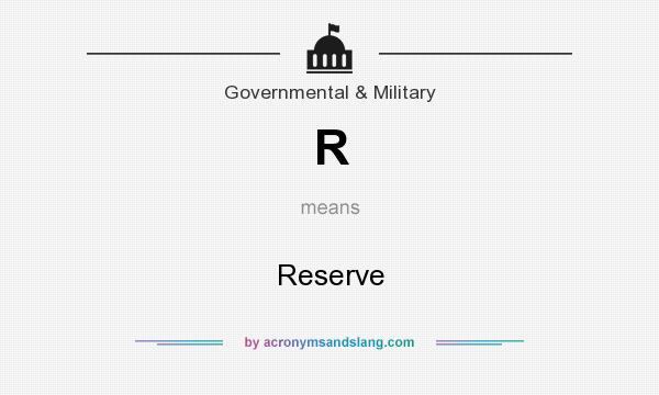 What does R mean? It stands for Reserve