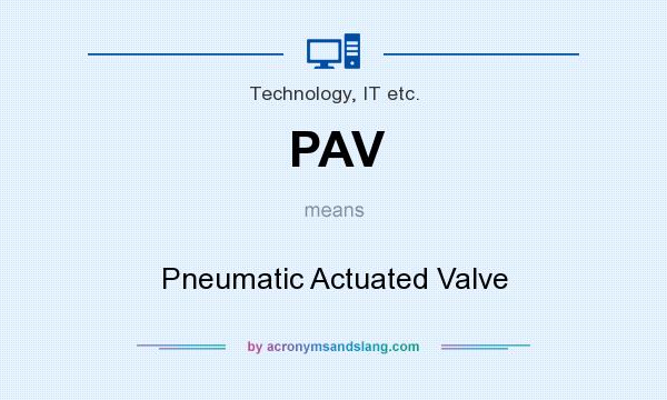 What does PAV mean? It stands for Pneumatic Actuated Valve
