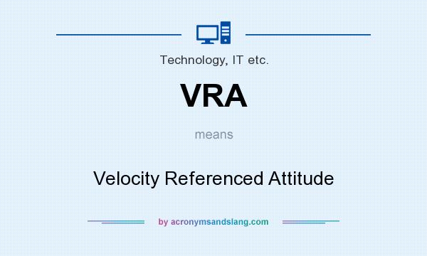 What does VRA mean? It stands for Velocity Referenced Attitude