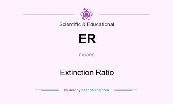 What does ER mean? It stands for Extinction Ratio