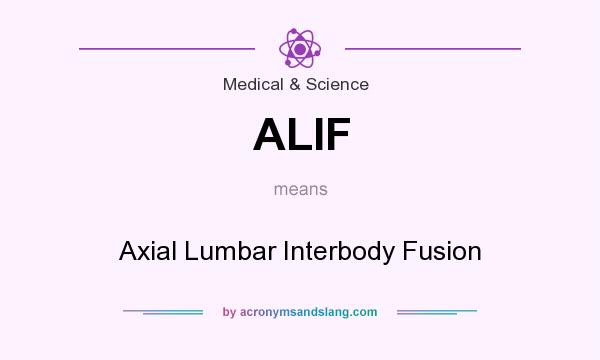 What does ALIF mean? It stands for Axial Lumbar Interbody Fusion