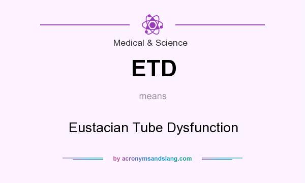 What does ETD mean? It stands for Eustacian Tube Dysfunction
