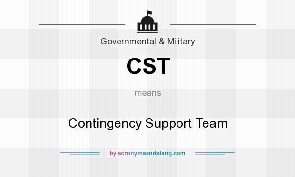 What does CST mean? It stands for Contingency Support Team