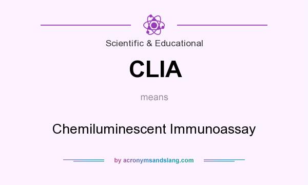 What does CLIA mean? It stands for Chemiluminescent Immunoassay
