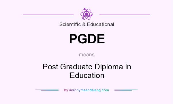 PGDE Post Graduate Diploma In Education In Scientific Educational 